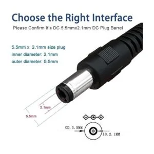 USB DC cable 5.5 x 2.1 mm 3 Pack_2