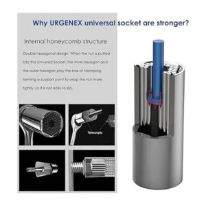 URGENEX Juego de llaves de vaso universales 0.4331.260 in