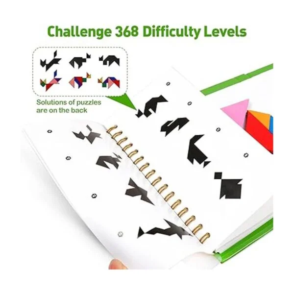 USATDD Rompecabezas Tangram de viaje con 2 juegos bloques_4