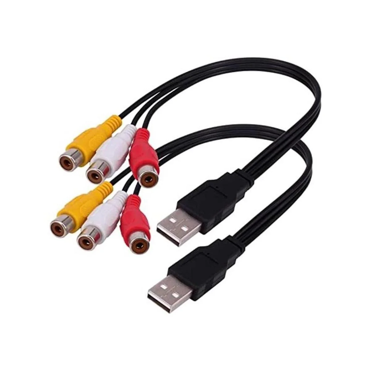 USB a 3 RCA 2 unidades 0.8 ft macho a 3 RCA hembra_1