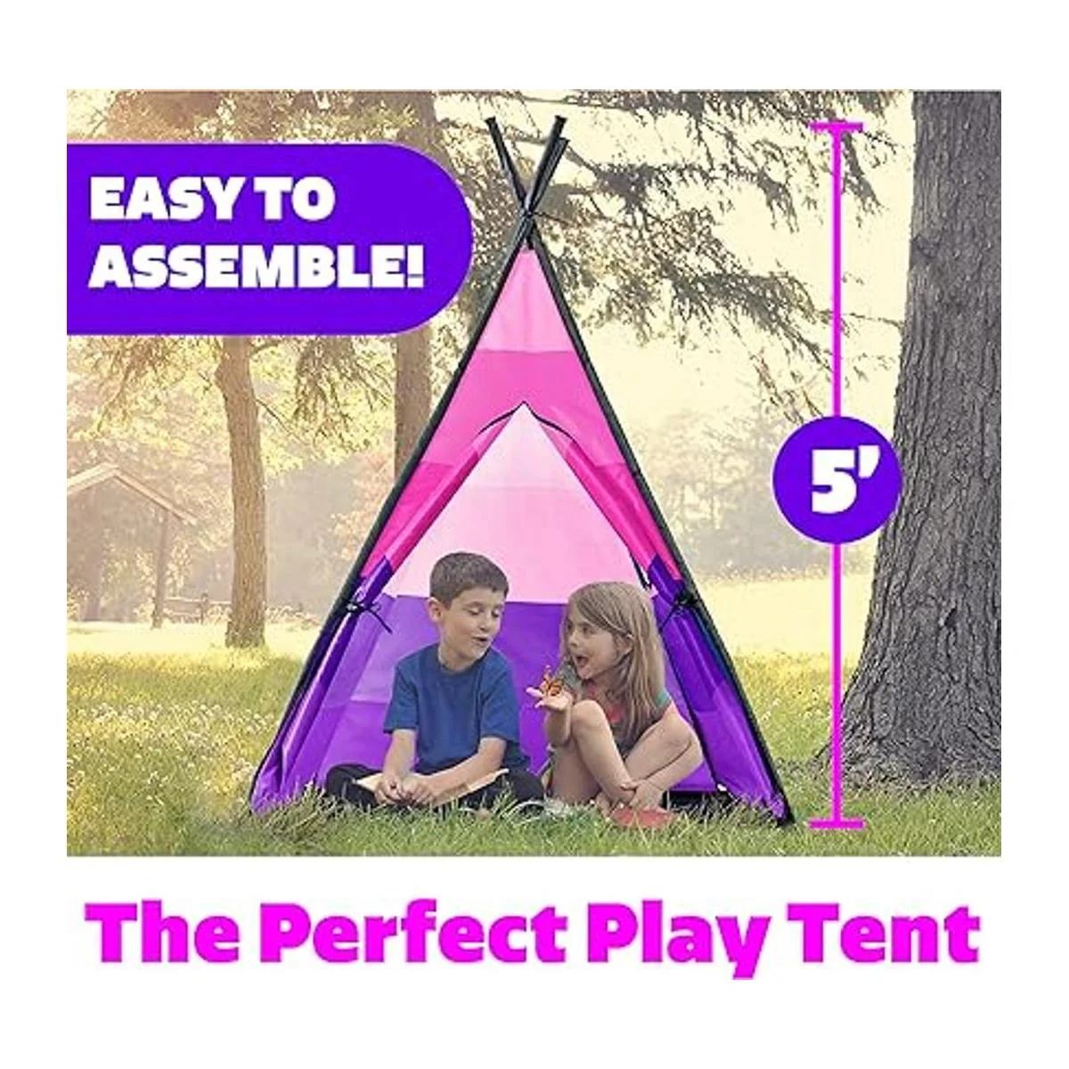 USA Toyz Happy Hut Tienda de campaña de tipi para niños_2