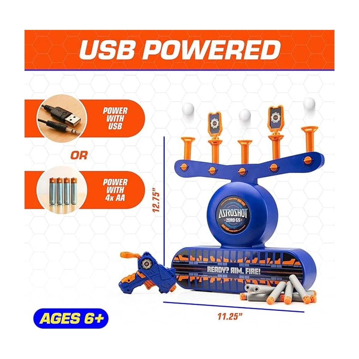 USA Toyz AstroShot Zero GS juego de disparos con bolas_6