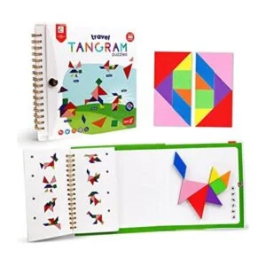 USATDD Rompecabezas Tangram de viaje con 2 juegos bloques_1