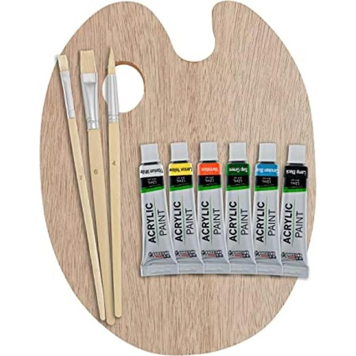 US Art Supply Set de paleta de madera con 6 unidades de_1