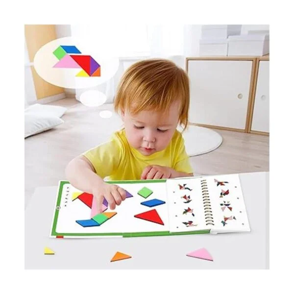 USATDD Rompecabezas Tangram de viaje con 2 juegos bloques_6
