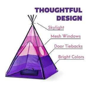 USA Toyz Happy Hut Tienda de campaña de tipi para niños_5