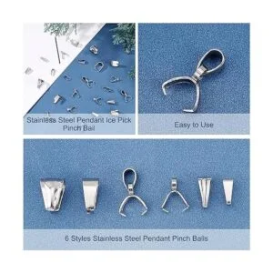 UNICRAFTALE 120 piezas de 6 estilos de acero inoxidable