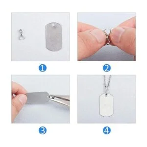 UNICRAFTALE 120 piezas de 6 estilos de acero inoxidable