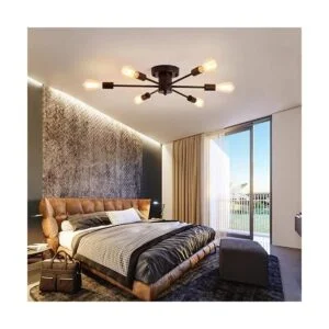 UOFUS 6 luces de techo modernas Edison lámpara industrial_3