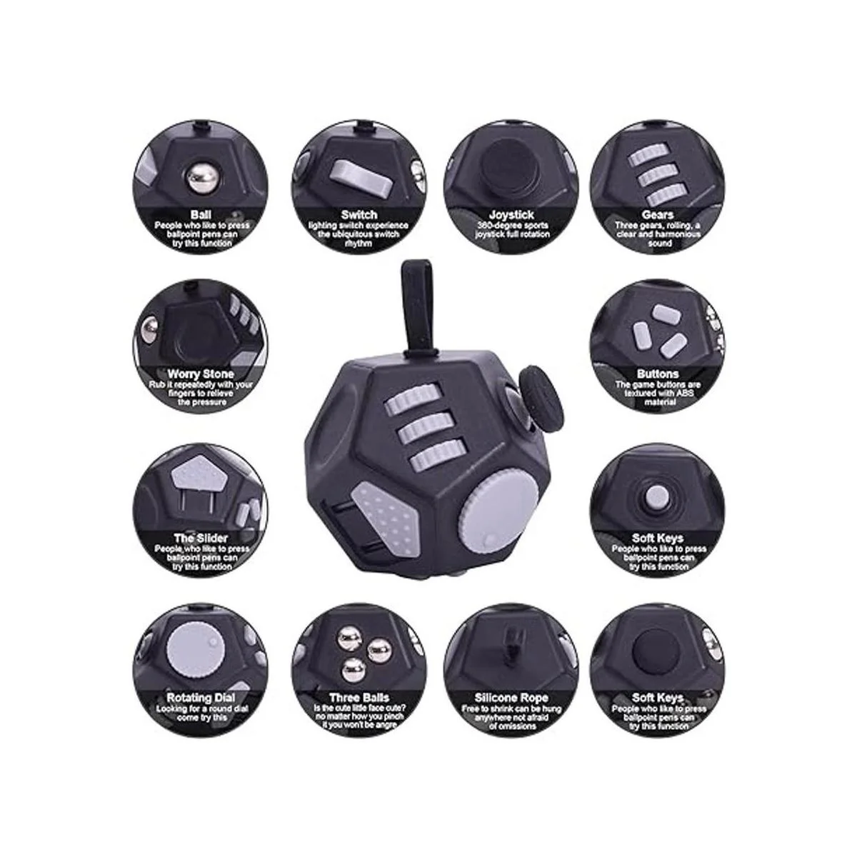 UOOEFUN Mini juguetes sensoriales para ansiedad cubo de