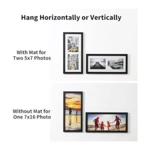 UMICAL Marco de fotos de 5 x 7 pulgadas 2 aperturas