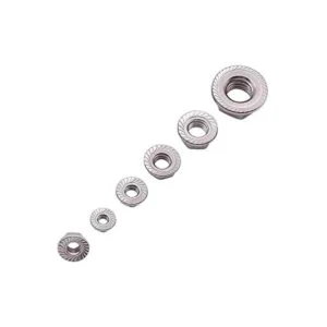 UNC Tuercas de bloqueo hexagonales de brida dentada de_4