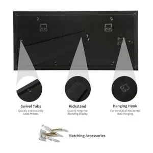 UMICAL Marco de fotos de 5 x 7 pulgadas 2 aperturas