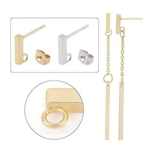 UNICRAFTALE Aretes hipoalergénicos con bucle 40 piezas de