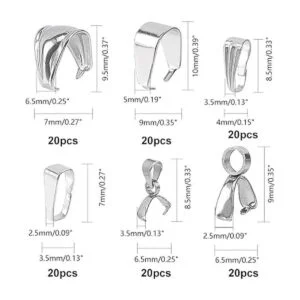UNICRAFTALE 120 piezas de 6 estilos de acero inoxidable