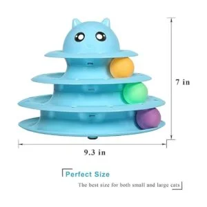 UPSKY Rodillo de juguete para gatos de 3 niveles con seis_2