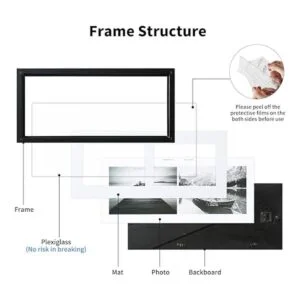 UMICAL Marco de fotos de 5 x 7 pulgadas 2 aperturas