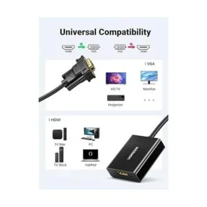 UGREEN adaptador activo de HDMI a VGA con conector de_5