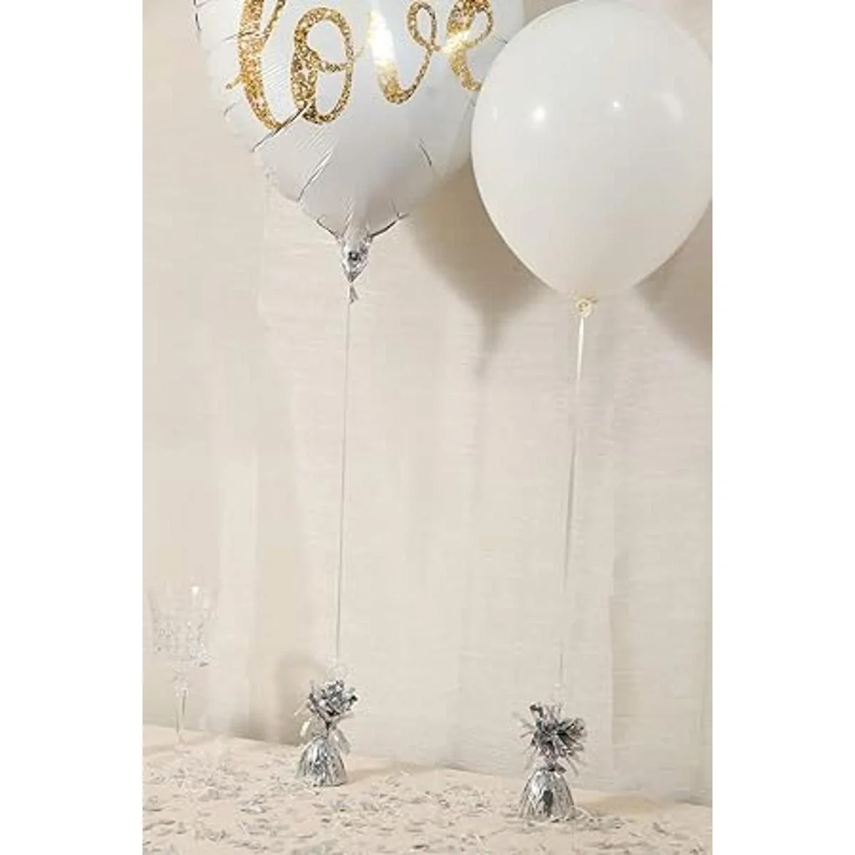 UNIQOOO Paquete de 12 unidades de pesas de globo sólido y_5