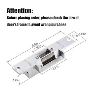 UHPPOTE Cerradura eléctrica de la puerta de la huelga a_5