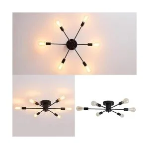 UOFUS 6 luces de techo modernas Edison lámpara industrial_2