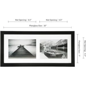 UMICAL Marco de fotos de 5 x 7 pulgadas 2 aperturas