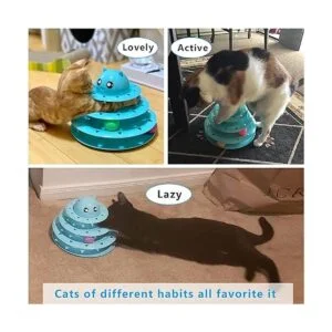 UPSKY Rodillo de juguete para gatos de 3 niveles con seis_6