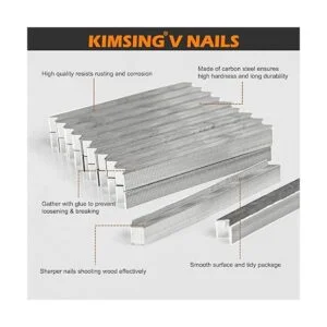 UNI Uñas de madera dura tipo V de calibre 30 de 0.406 in