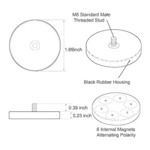 ULIBERMAGNET Paquete de 4 imanes de neodimio recubiertos_2