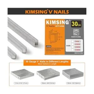 UNI Uñas de madera dura tipo V de calibre 30 de 0.406 in