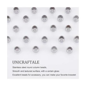 UNICRAFTALE 100pcs 6mm Barrel Pattern Spacer Beads