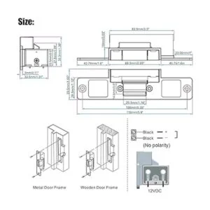 UHPPOTE Cerradura de puerta eléctrica con cierre de_4
