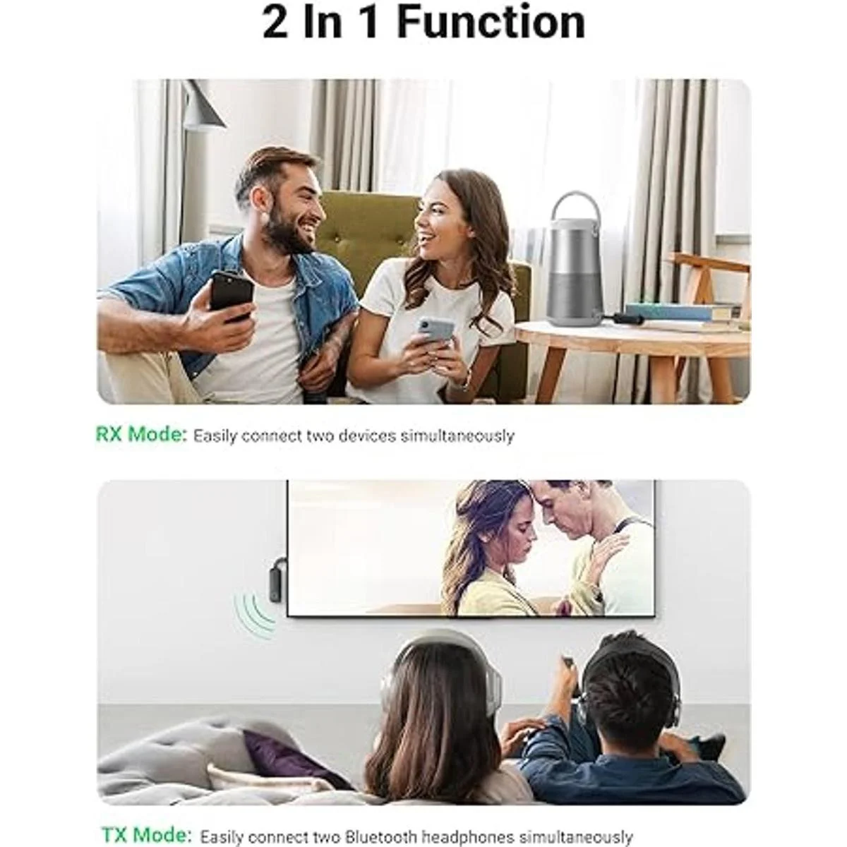 UGREEN Transmisor y receptor Bluetooth 5.0 2 en 1_3