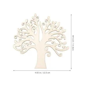 UEETEK 10 adornos de madera en blanco con corte de árbol_2