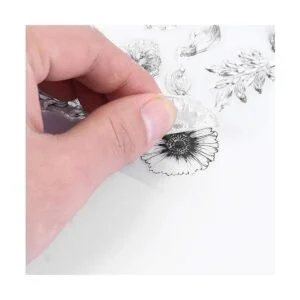 UCEC 8 hojas de sellos transparentes sellos de goma de_3