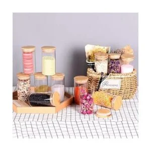 Tzerotone 12 tarros de especias de cristal botellas de