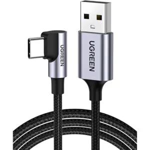 UGREEN Cable USB C en ángulo recto cargador rápido USB A_1