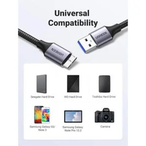 UGREEN Cable micro USB 3.0 cable USB 3.0 A a Micro B_4