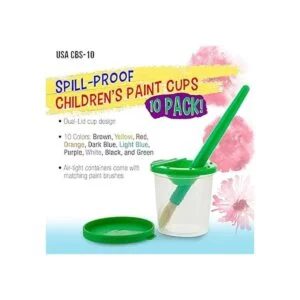 U.S. Art Supply 10 piezas de vasos de pintura antiderrame_2