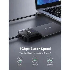 UGREEN Cable adaptador SATA a USB 3.0 para disco duro SSD_3