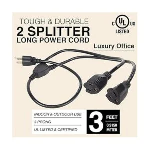 Título Divisor de alimentación de 2 vías y cable de