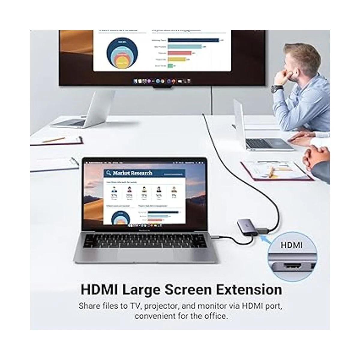 UGREEN Hub USB C adaptador USB C 6 en 1 adaptador USB C_5