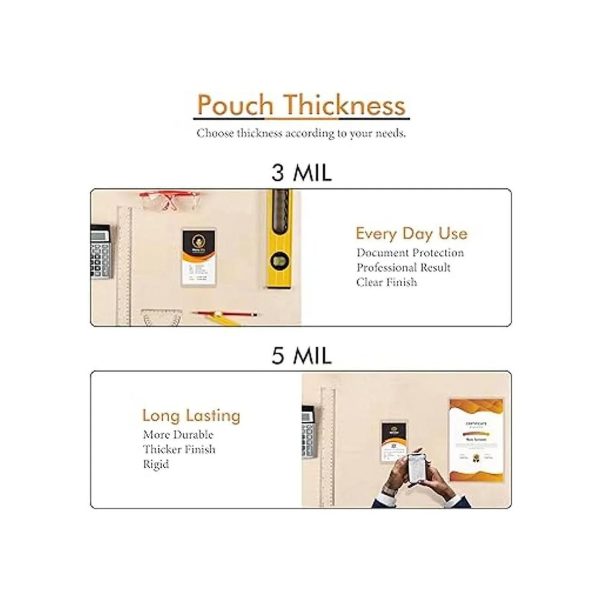 Tyh Supplies fundas laminadas térmicas brillantes