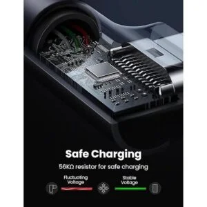 UGREEN Cable USB C en ángulo recto cargador rápido USB A_5