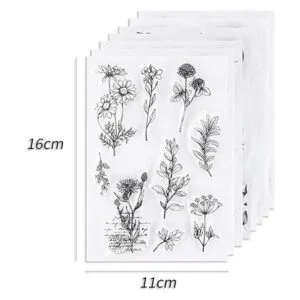 UCEC 8 hojas de sellos transparentes sellos de goma de_2