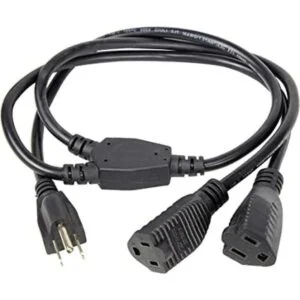 Título Divisor de alimentación de 2 vías y cable de