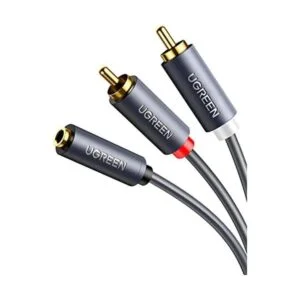 UGREEN Cable de 0.138 in hembra a 2 RCA macho chapado en_1