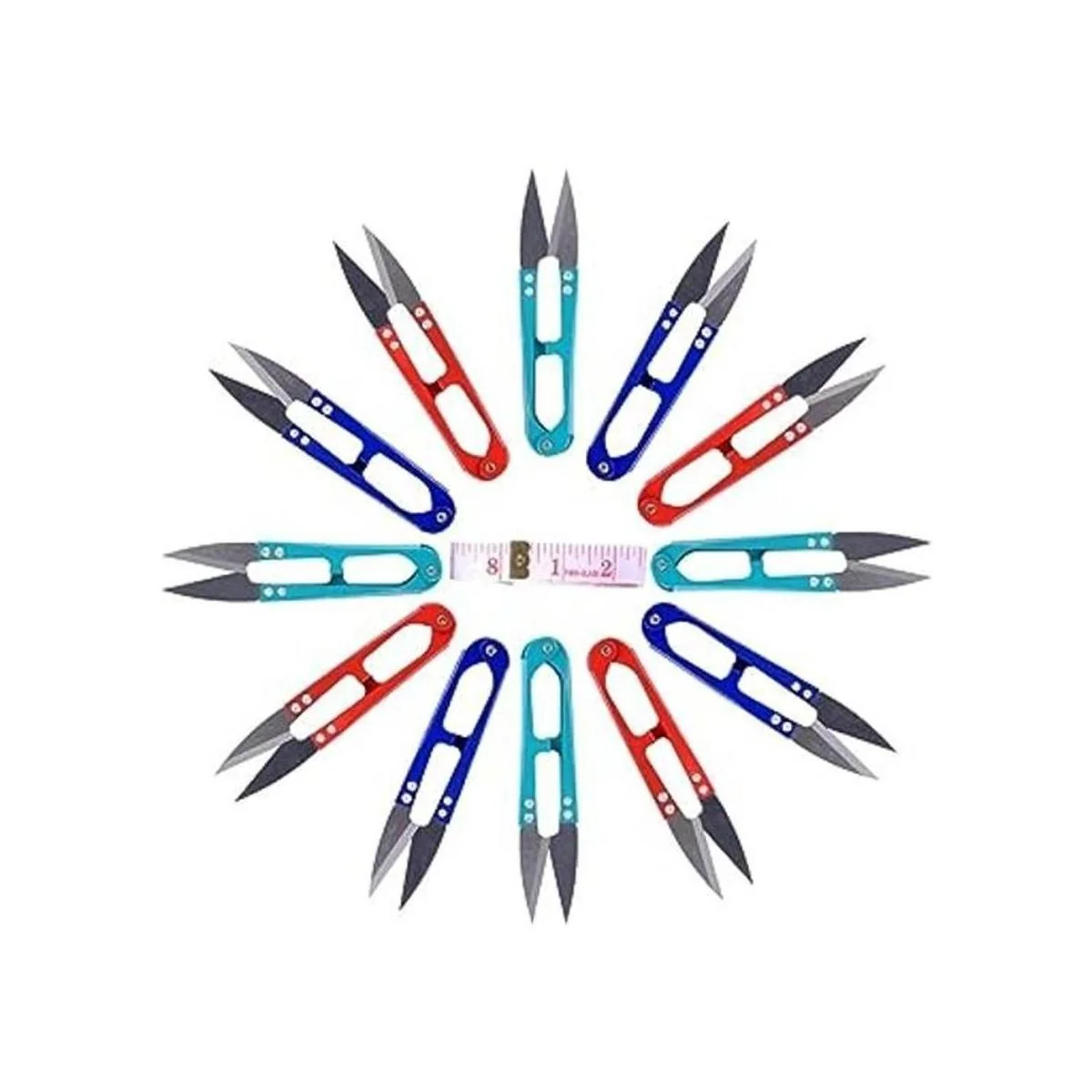 UCEC 12 tijeras de costura en U hilo de Thrum bordado