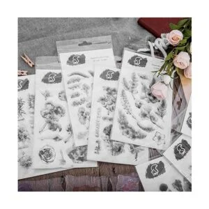 UCEC 8 hojas de sellos transparentes sellos de goma de_6