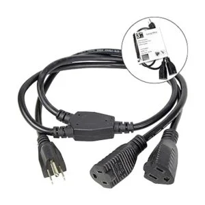 Título Divisor de alimentación de 2 vías y cable de